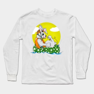 Rabbit on a river Long Sleeve T-Shirt